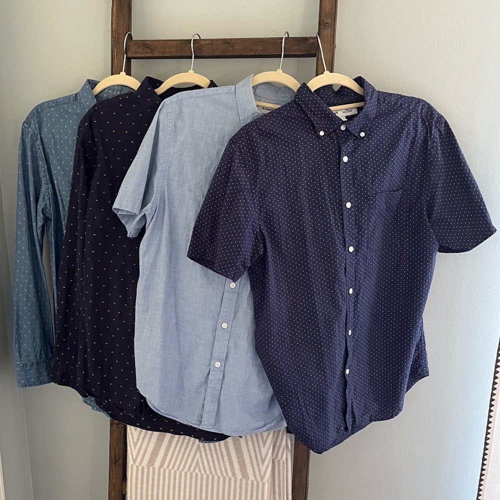Old Navy | Bundle of 4 Men's Button Down Shirts | Size M